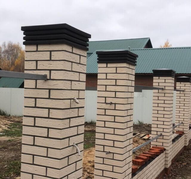 Колпак Zking Бона ХайТек Коричневый на столб 1.5х1.5 кирпича (385х385мм) в Сертолово фото