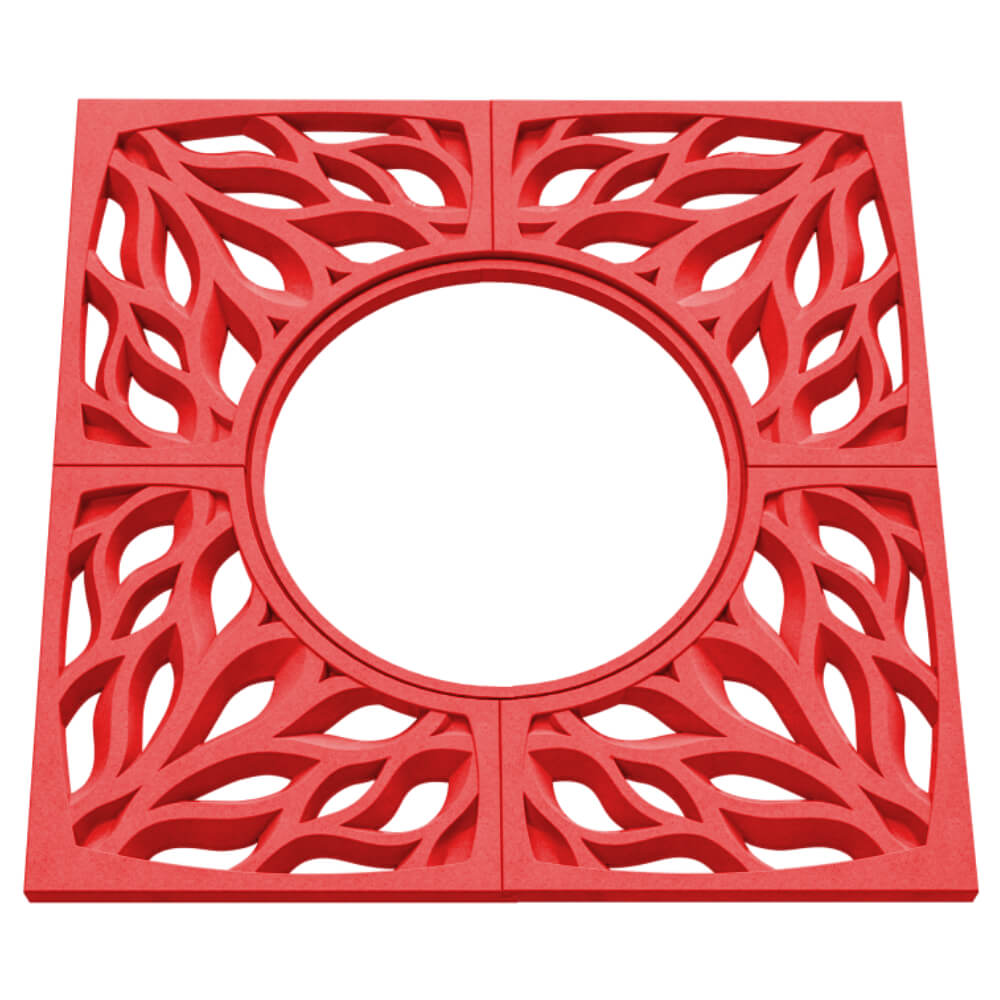 Приствольная решетка для дерева ZKING CRUST 1.2х1.2м Красная в Сертолово фото