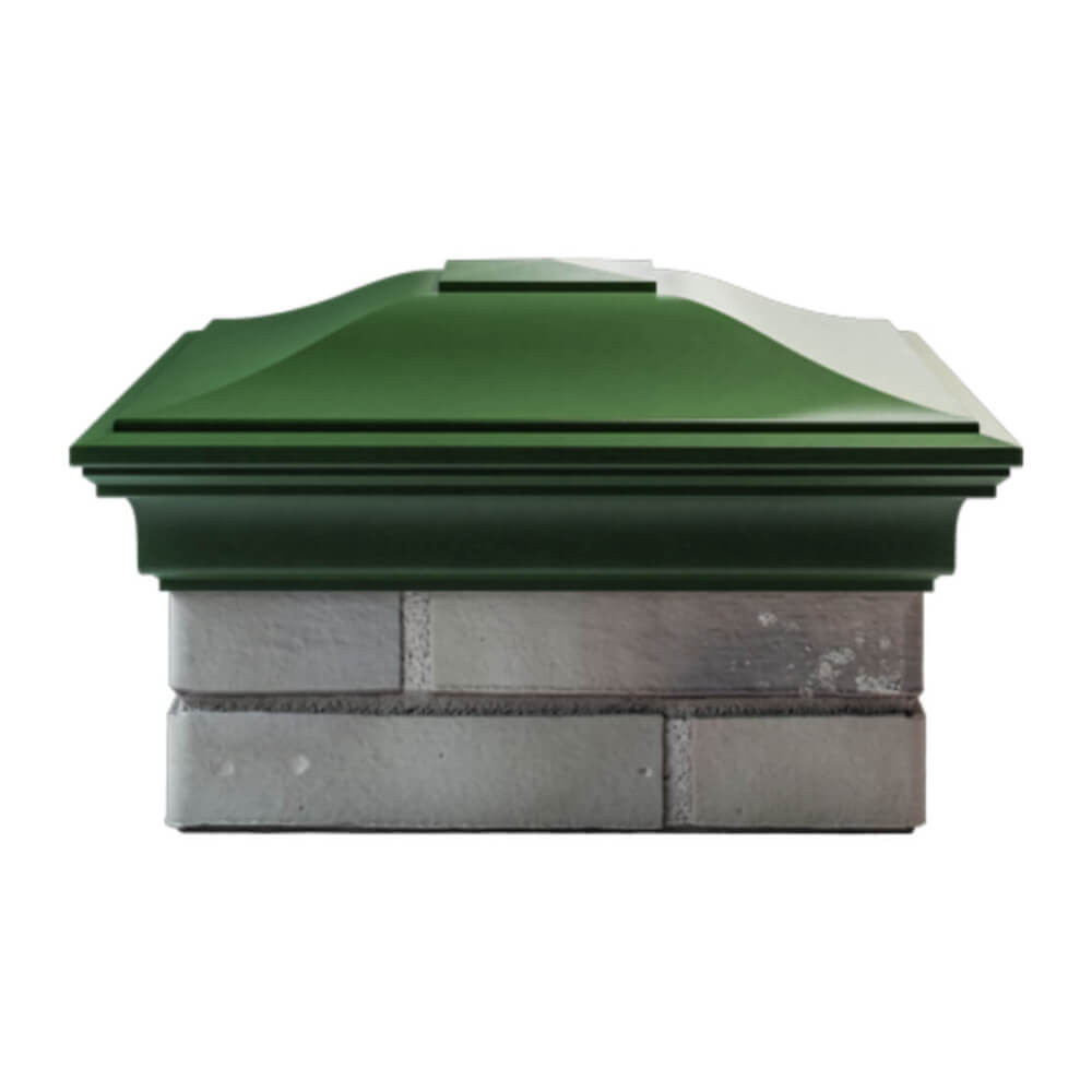 Колпак Zking Монблан Зеленый на столб 1.5х1.5 еврокирпича 0.7НФ (355х355мм) Сертолово фото