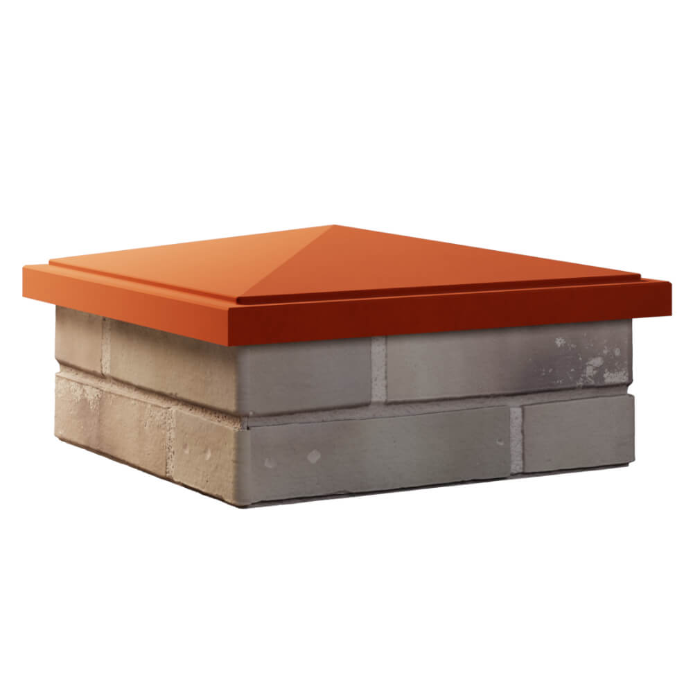 Колпак Zking БонаМоно Красный на столб 1.5х1.5 кирпича (385х385, 400х400мм) в Сертолово фото