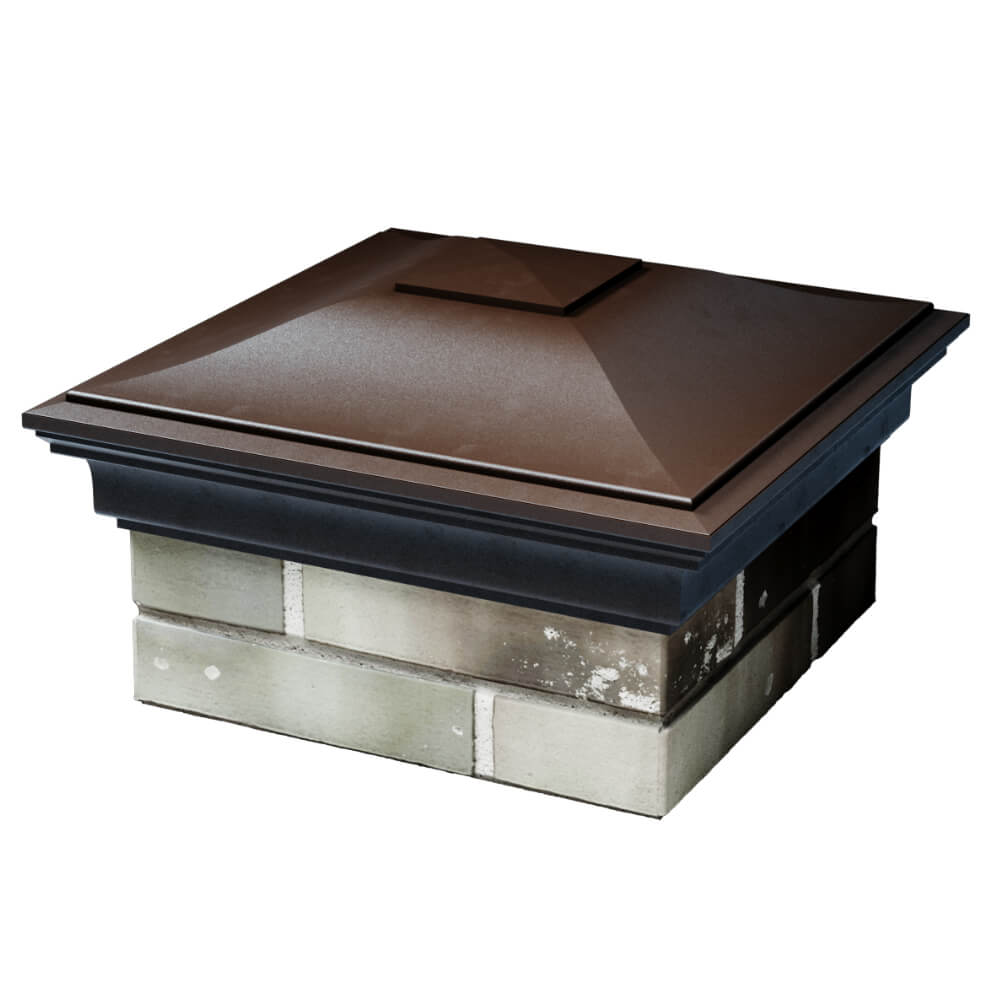 Колпак Zking Монблан Коричневый на столб 1.5х1.5 кирпича (385х385мм) в Сертолово фото