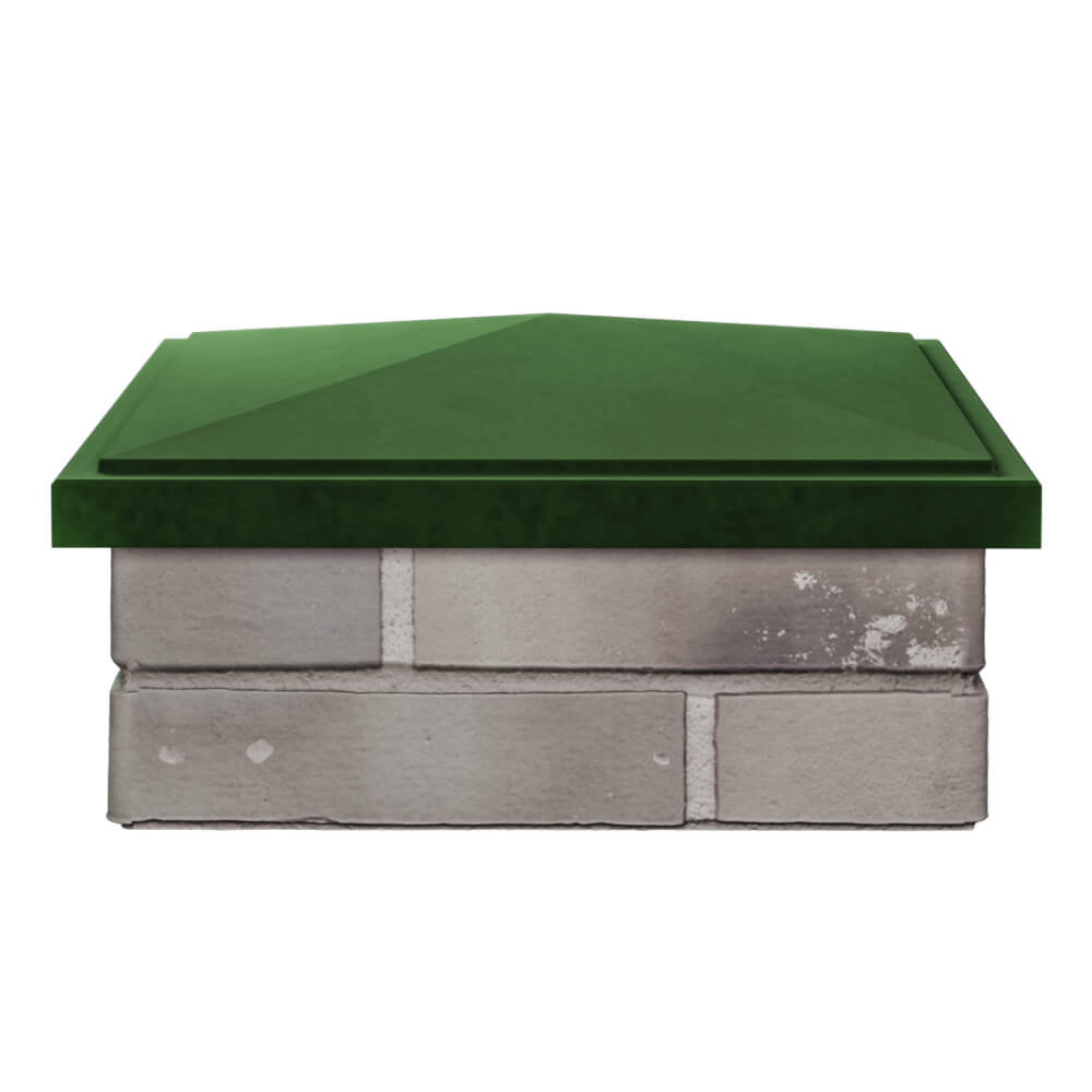 Колпак Zking БонаМоно Зеленый на столб 1.5х1.5 кирпича (385х385, 400х400мм) Сертолово фото