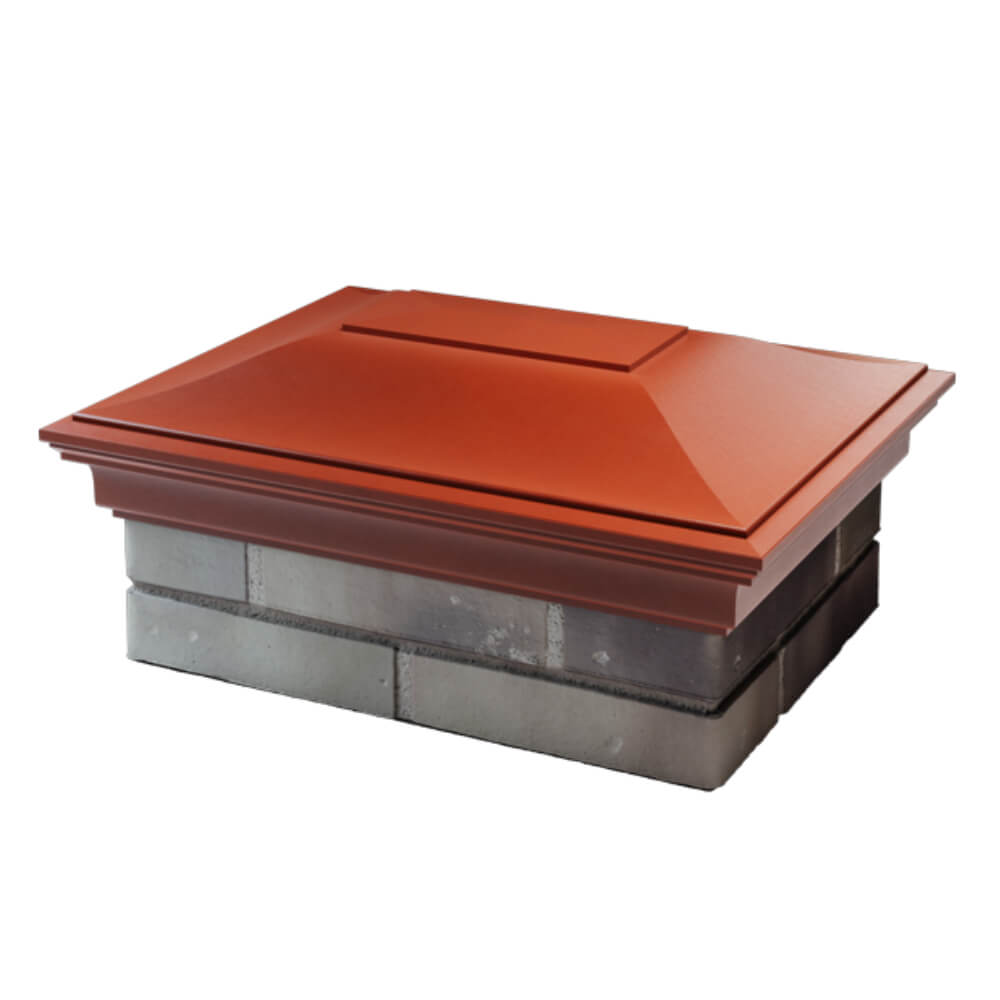 Колпак Zking Монблан Красный на столб 2х1.5 кирпича (515х385мм) в Сертолово фото