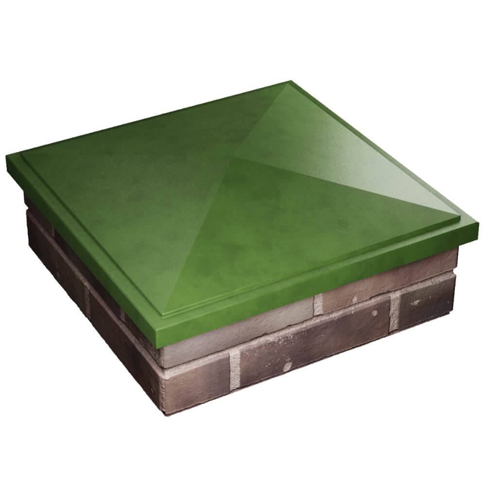 Колпак Zking БонаМоно Зеленый на столб 2х2 кирпича (515х515, 530х530мм) в Сертолово фото