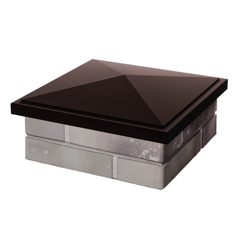 Колпак Zking БонаМоно Коричневый на столб 1.5х1.5 кирпича (385х385, 400х400мм) в Сертолово фото