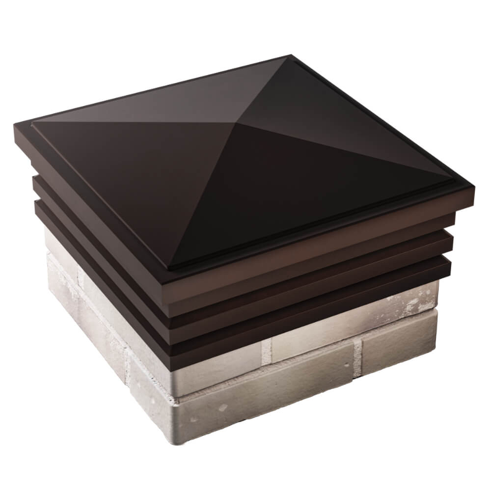 Колпак Zking Бона ХайТек Коричневый на столб 1.5х1.5 кирпича (385х385мм) в Сертолово фото