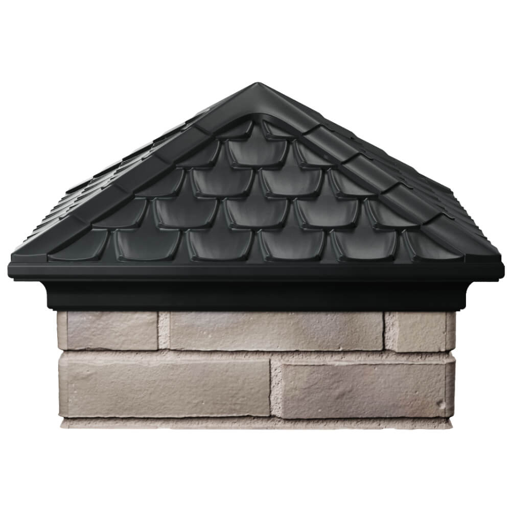 Колпак Zking Эльбрус Черный на столб 1.5х1.5 кирпича (385х385мм) Сертолово фото