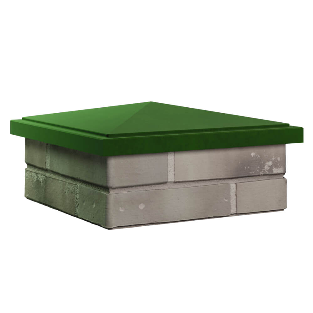 Колпак Zking БонаМоно Зеленый на столб 1.5х1.5 кирпича (385х385, 400х400мм) в Сертолово фото