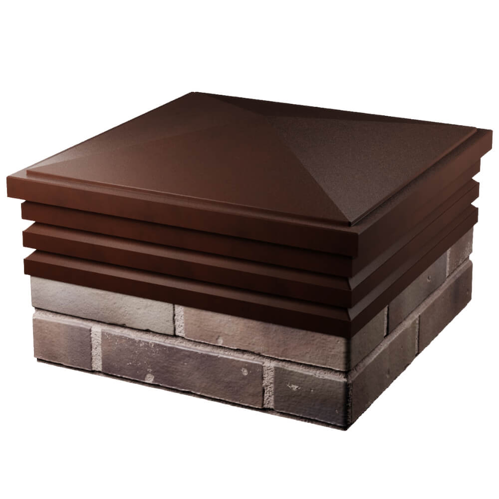 Колпак Zking Бона ХайТек Коричневый на столб 2х2 кирпича (513х513мм) в Сертолово фото