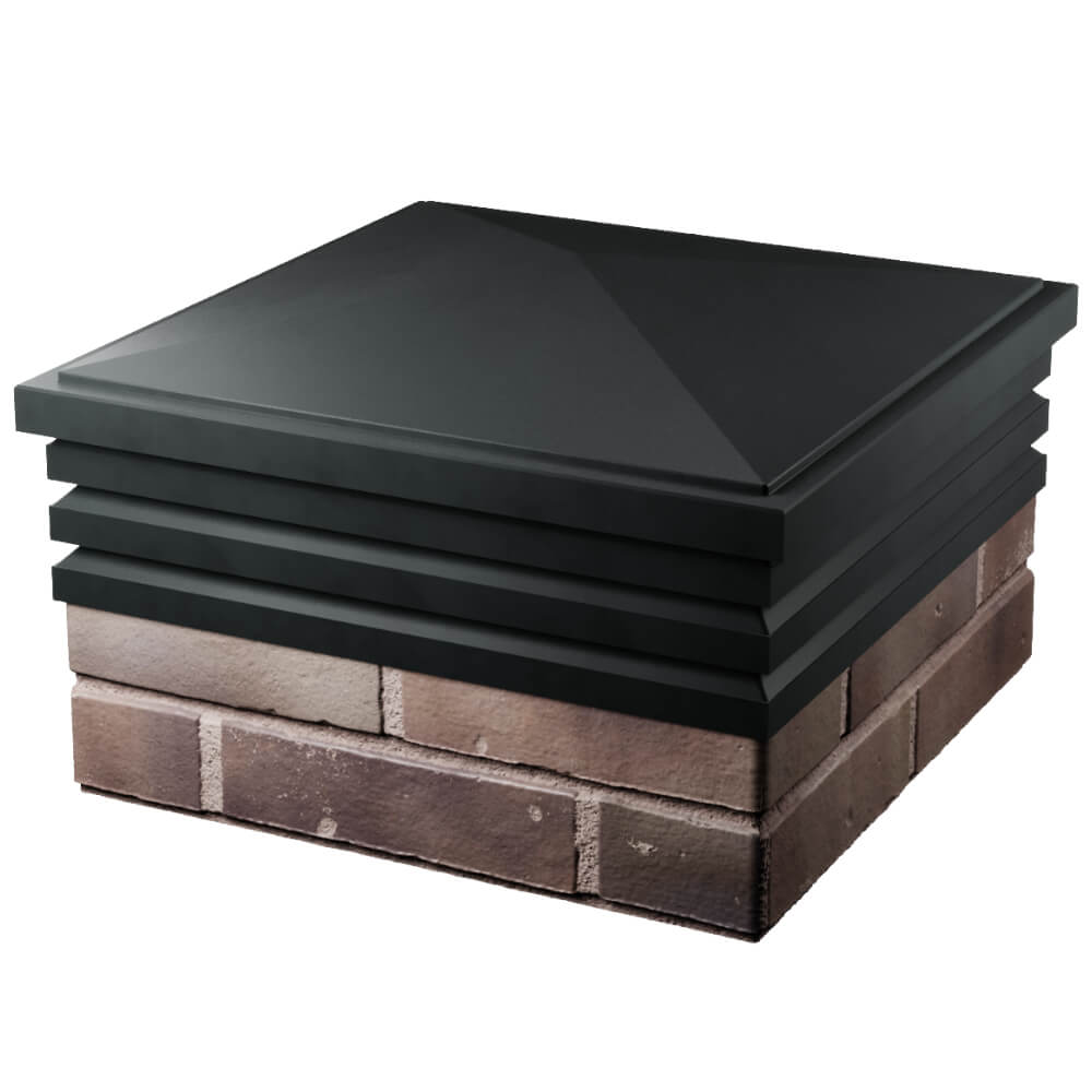 Колпак Zking Бона ХайТек Черный на столб 2х2 кирпича (513х513мм) в Сертолово фото