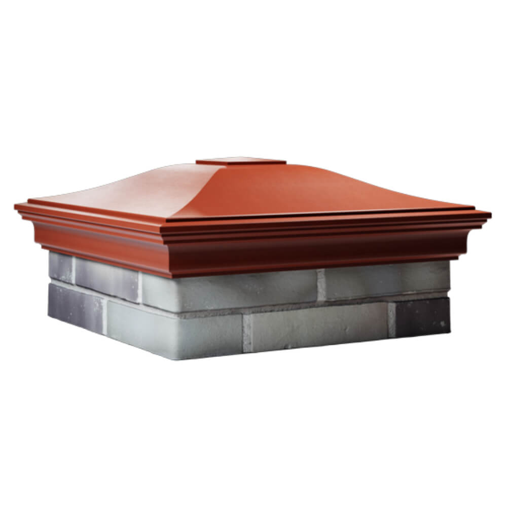 Колпак Zking Монблан Красный на столб 2х2 кирпича (515х515мм) в Сертолово фото