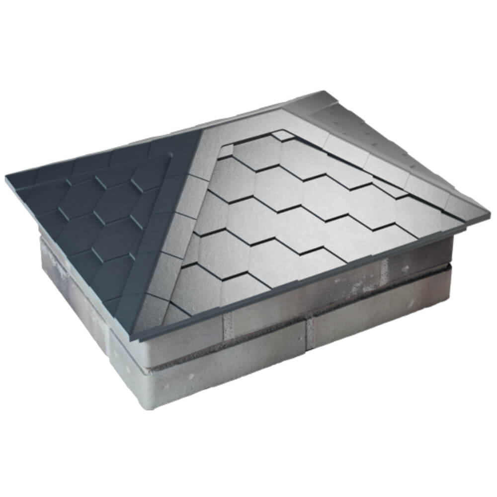 Колпак Zking Эверест Серый на столб 2х1.5 кирпича (520х390мм) Сертолово фото