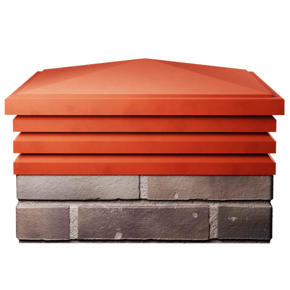 Колпак Zking Бона ХайТек Красный на столб 2х2 кирпича (513х513мм) Сертолово фото