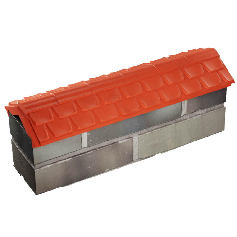 Парапет Zking Эльбрус Красный с посадкой на 0.5 кирпича (130мм) в Сертолово фото