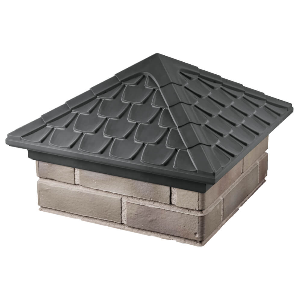 Колпак Zking Эльбрус Серый на столб 1.5х1.5 кирпича (385х385мм) в Сертолово фото