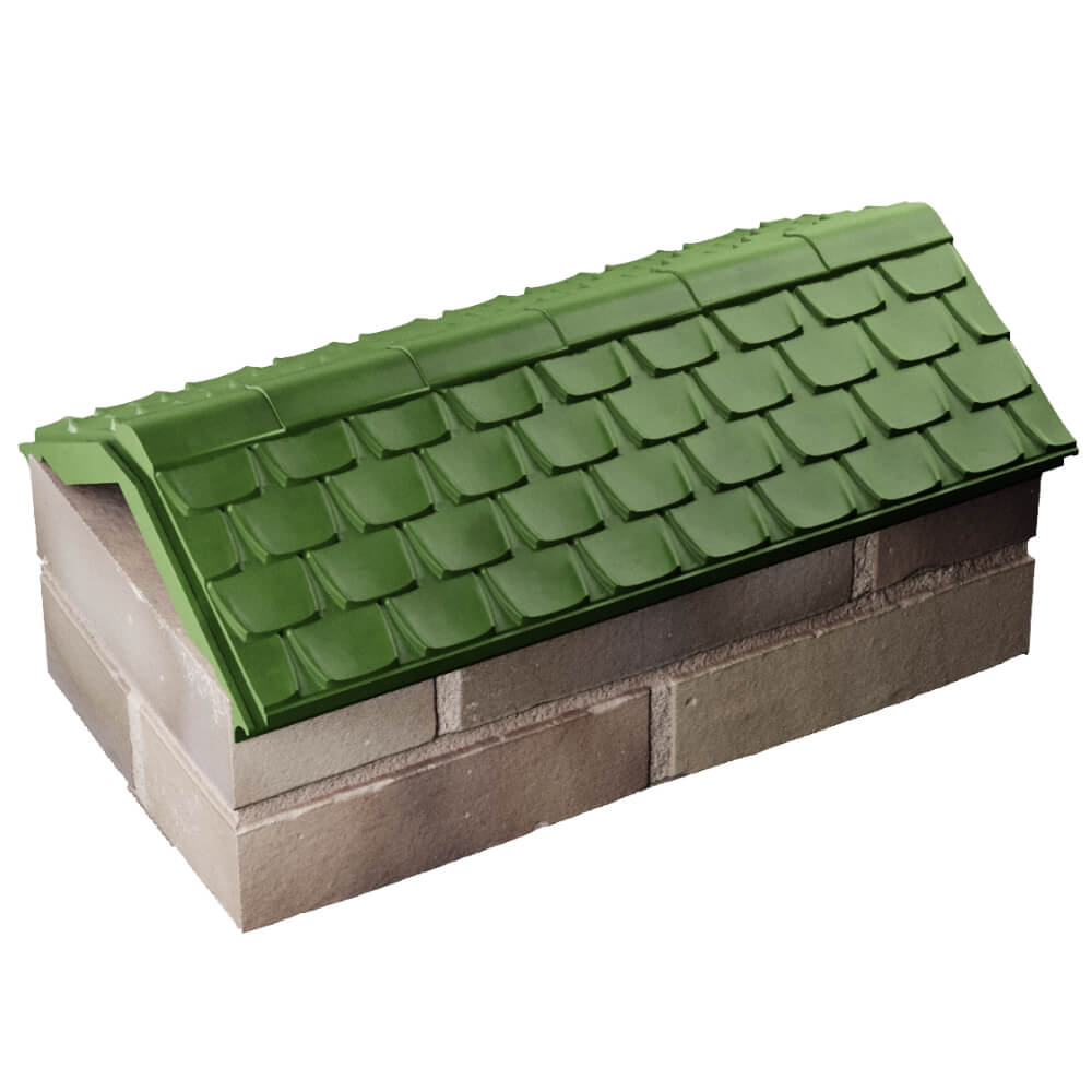 Парапет Zking Эльбрус Зеленый с посадкой на 1 кирпич (255мм) в Сертолово фото
