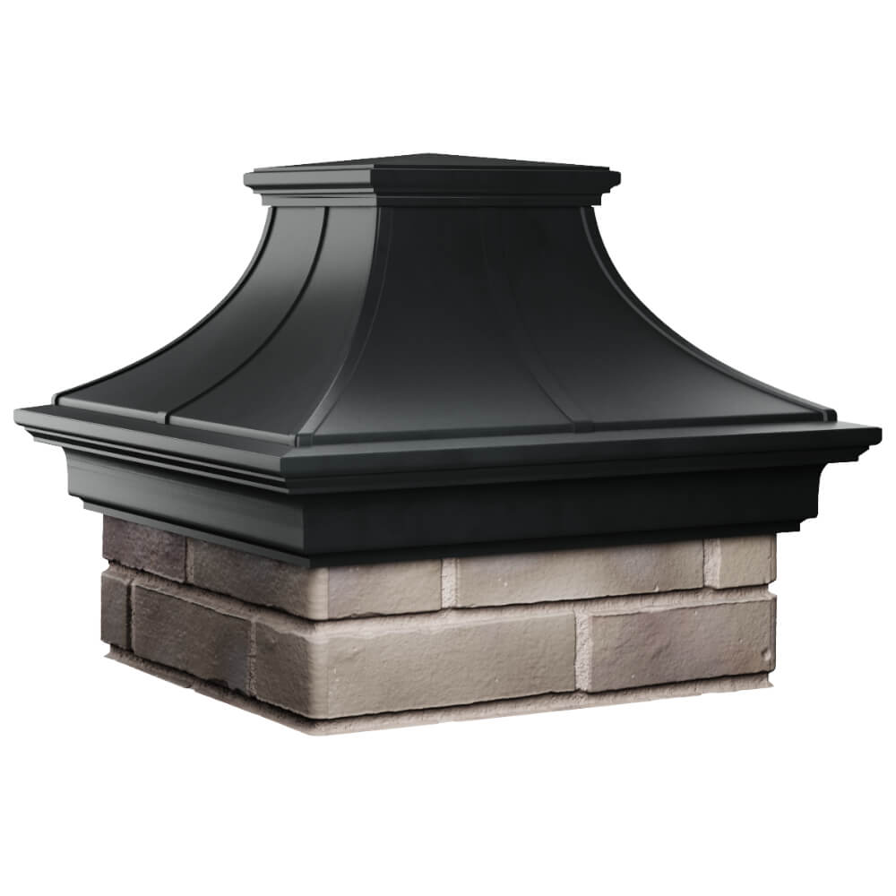 Колпак Zking Монблан Премиум Черный на столб 1.5х1.5 кирпича (385х385мм) в Сертолово фото