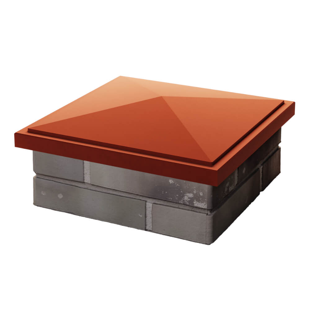 Колпак Zking БонаМоно Красный на столб 1.5х1.5 кирпича (385х385, 400х400мм) в Сертолово фото