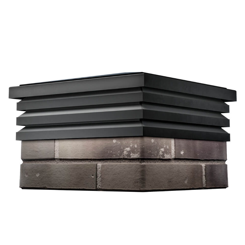 Колпак Zking Бона ХайТек Черный на столб 1.5х1.5 кирпича (385х385мм) в Сертолово фото