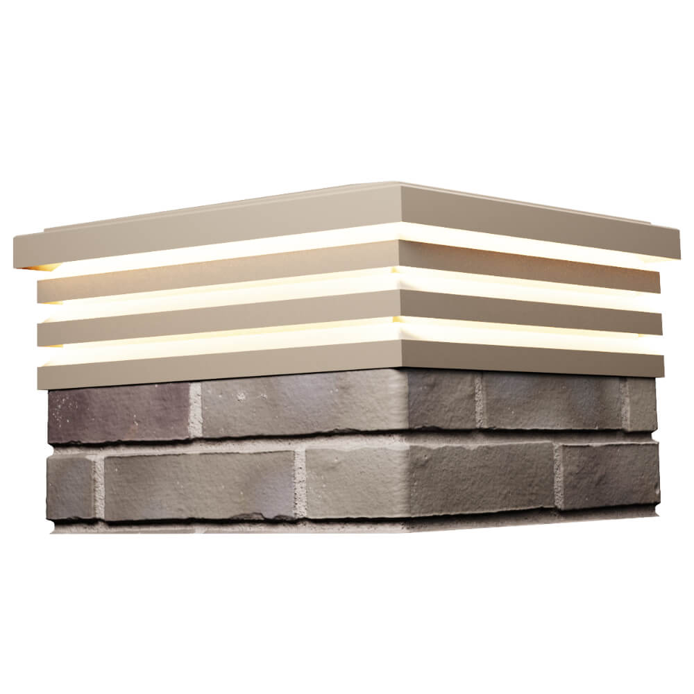 Колпак Zking Бона ХайТек Бежевый на столб 1.5х1.5 кирпича (385х385мм) с подсветкой в Сертолово фото