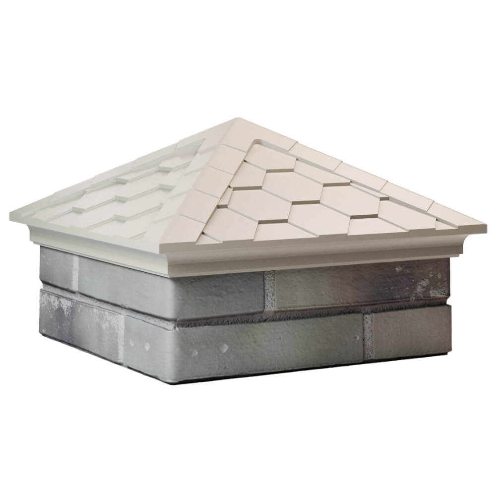 Колпак Zking Эверест Бежевый на столб 1.5х1.5 кирпича (390х390мм) в Сертолово фото