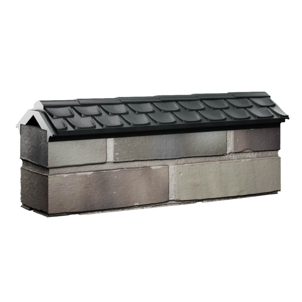 Парапет Zking Эльбрус Черный с посадкой на 0.5 кирпича (130мм) Сертолово фото