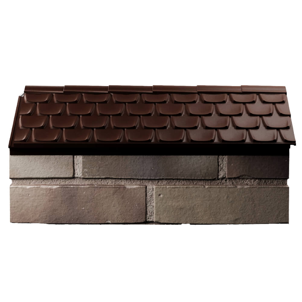 Парапет Zking Эльбрус Коричневый с посадкой на 1 кирпич (255мм) в Сертолово фото