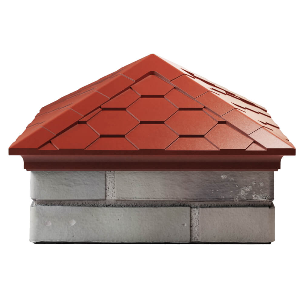 Колпак Zking Эверест Красный на столб 1.5х1.5 кирпича (390х390мм) Сертолово фото