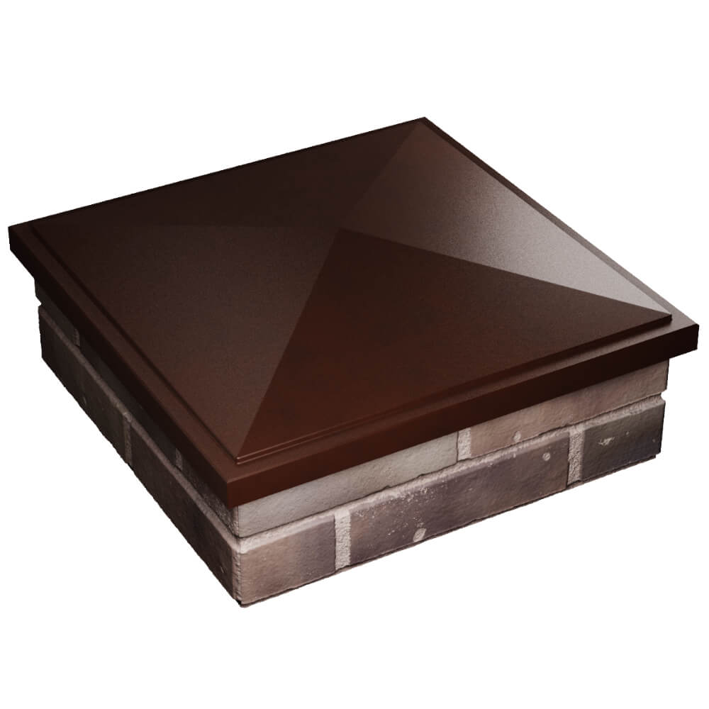 Колпак Zking БонаМоно Коричневый на столб 2х2 кирпича (515х515, 530х530мм) в Сертолово фото