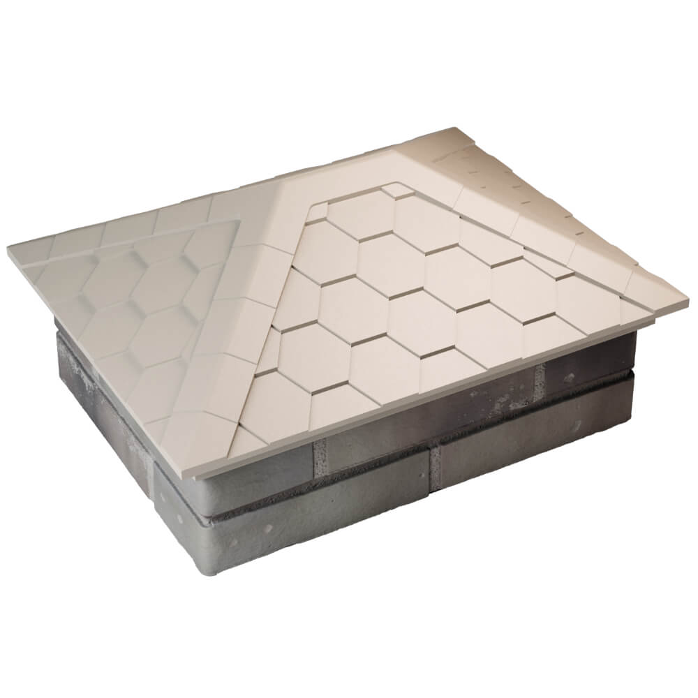 Колпак Zking Эверест Бежевый на столб 2х1.5 кирпича (520х390мм) Сертолово фото