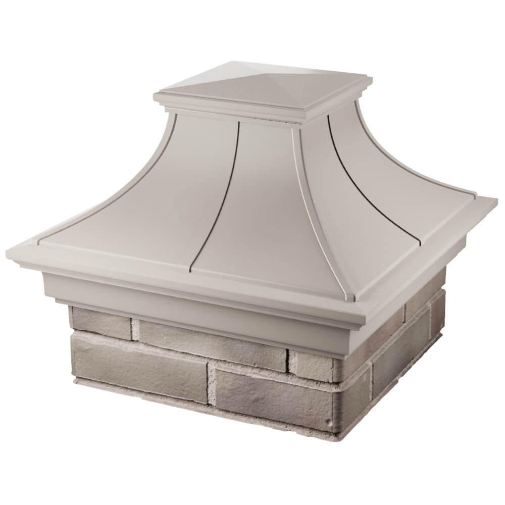 Колпак Zking Монблан Премиум Бежевый на столб 1.5х1.5 кирпича (385х385мм) в Сертолово фото