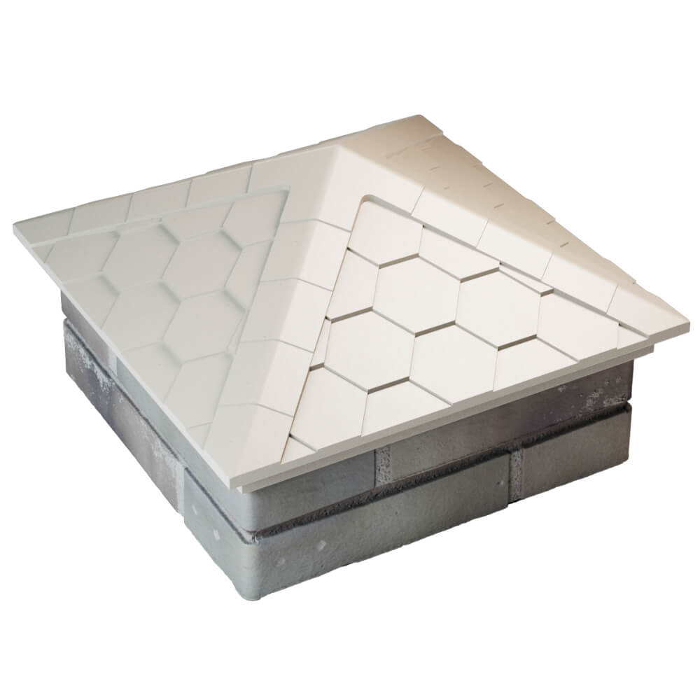 Колпак Zking Эверест Бежевый на столб 1.5х1.5 кирпича (390х390мм) в Сертолово фото