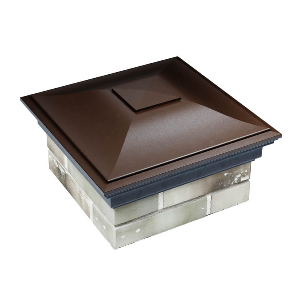 Колпак Zking Монблан Коричневый на столб 1.5х1.5 еврокирпича 0.7НФ (355х355мм) в Сертолово фото