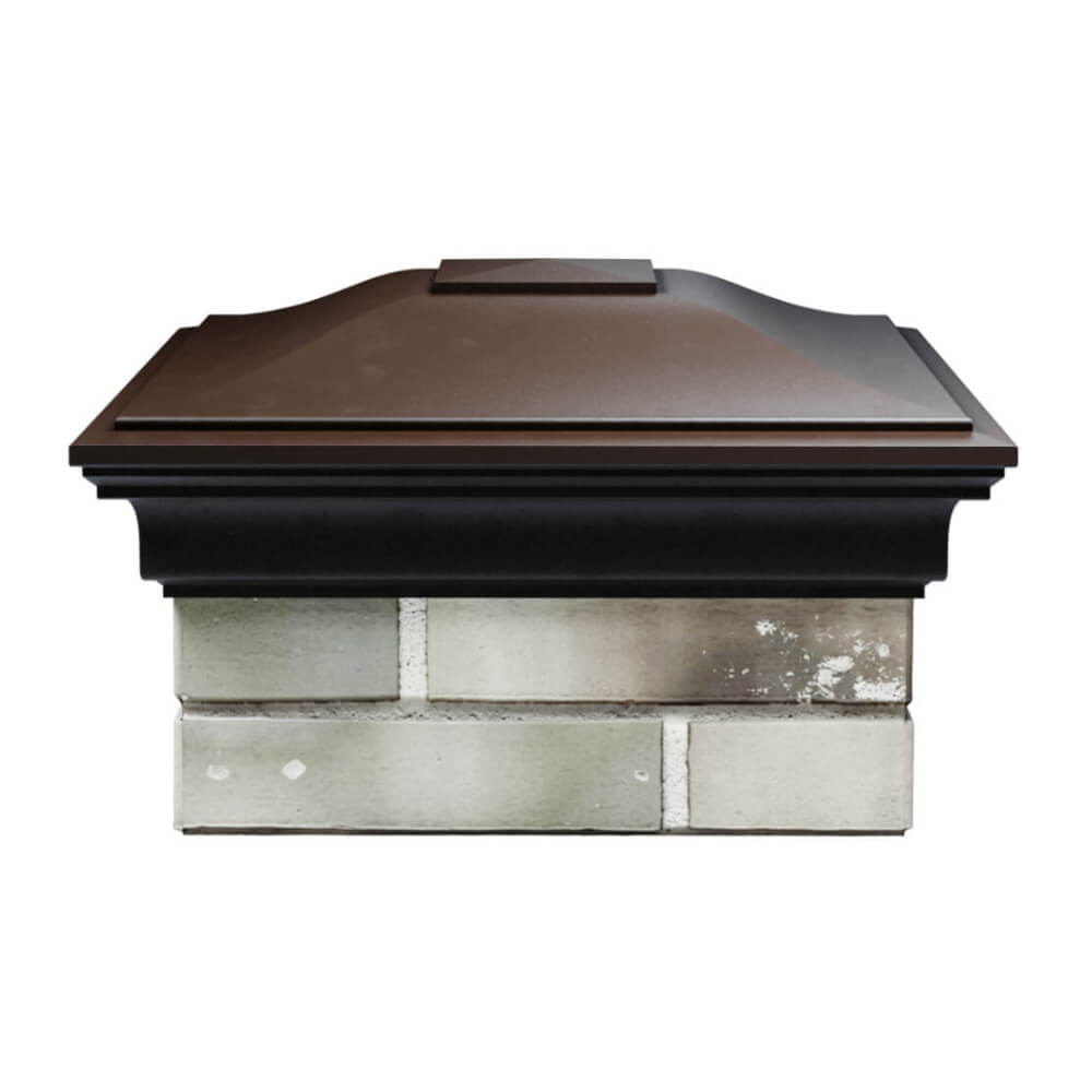 Колпак Zking Монблан Коричневый на столб 1.5х1.5 еврокирпича 0.7НФ (355х355мм) Сертолово фото