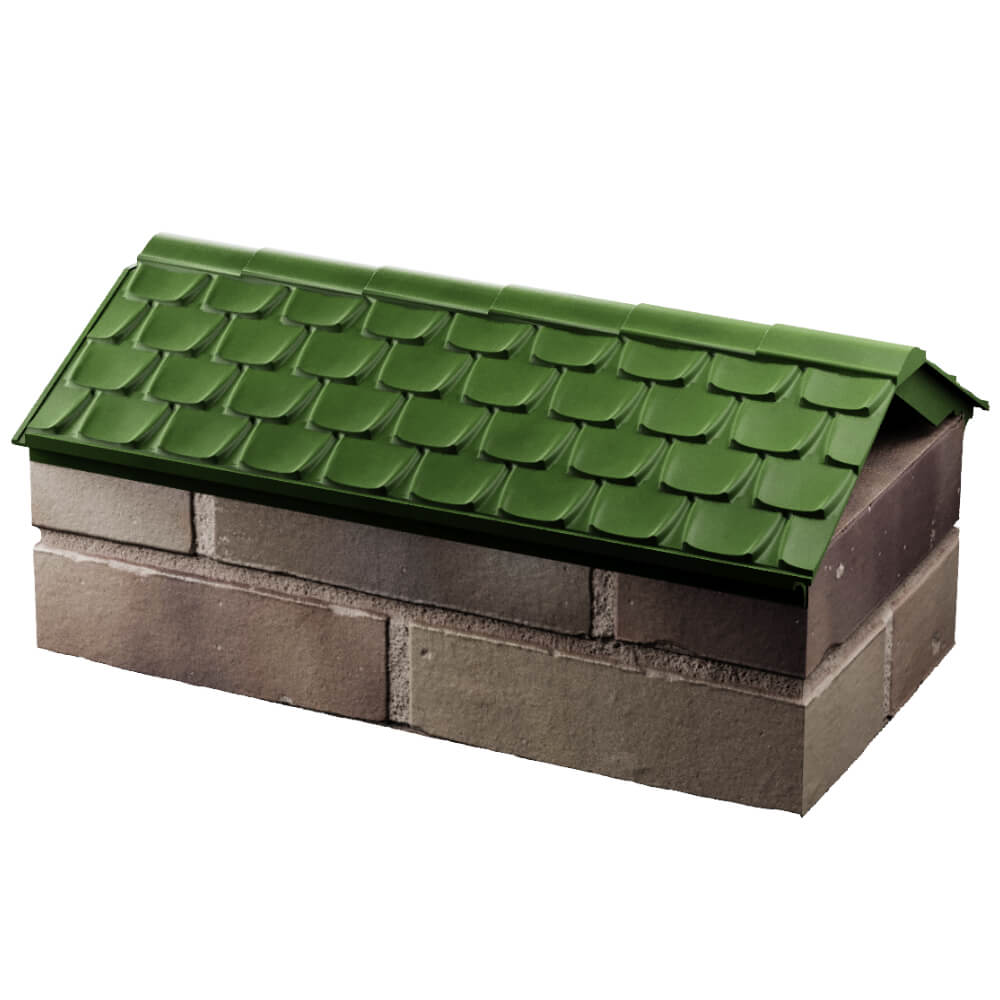 Парапет Zking Эльбрус Зеленый с посадкой на 1 кирпич (255мм) в Сертолово фото