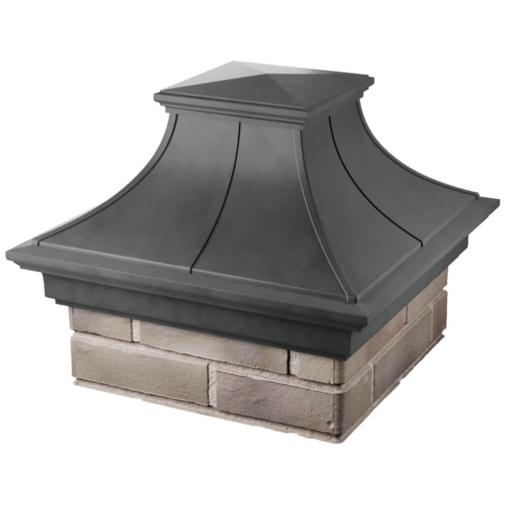 Колпак Zking Монблан Премиум Серый на столб 1.5х1.5 кирпича (385х385мм) в Сертолово фото
