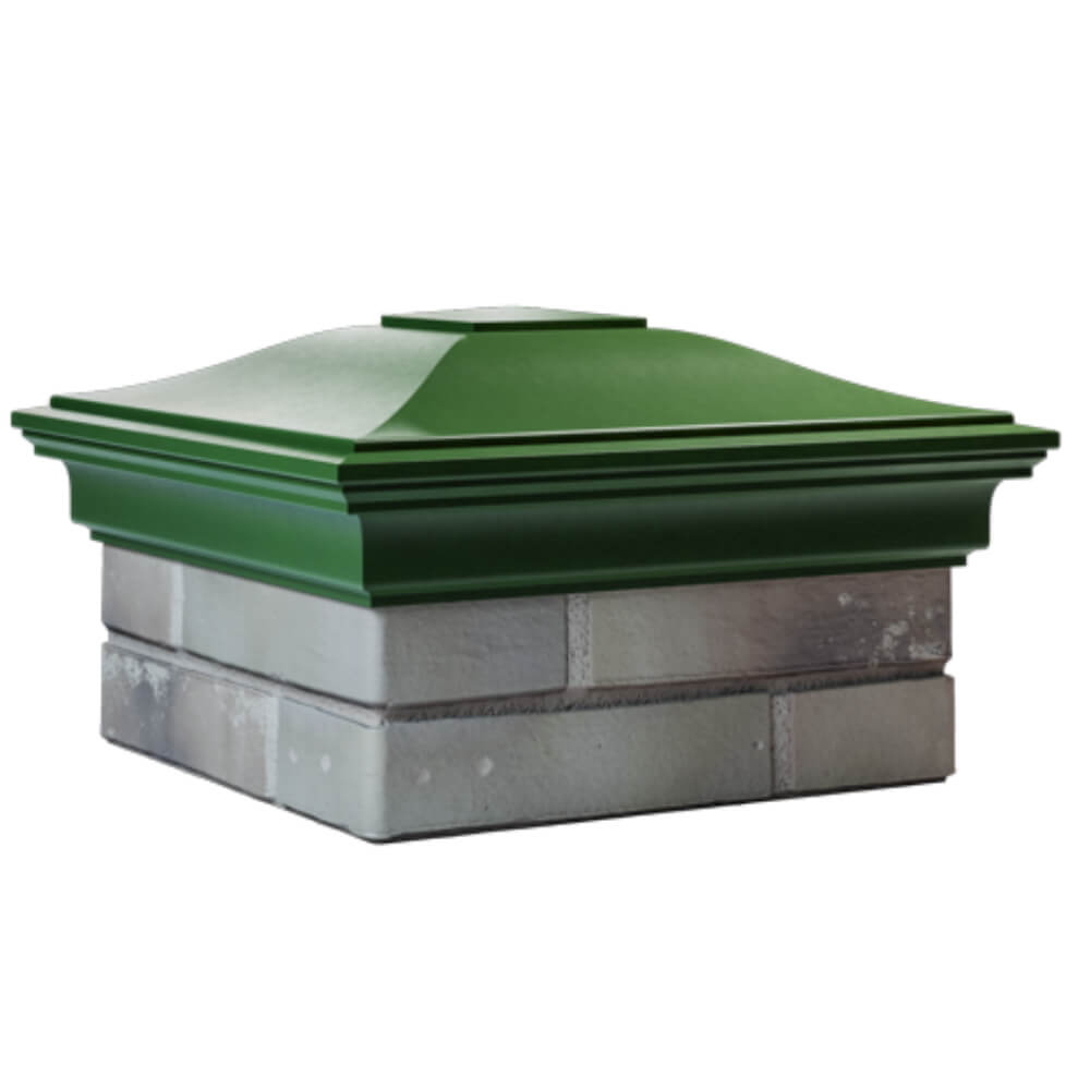 Колпак Zking Монблан Зеленый на столб 1.5х1.5 кирпича (385х385мм) в Сертолово фото