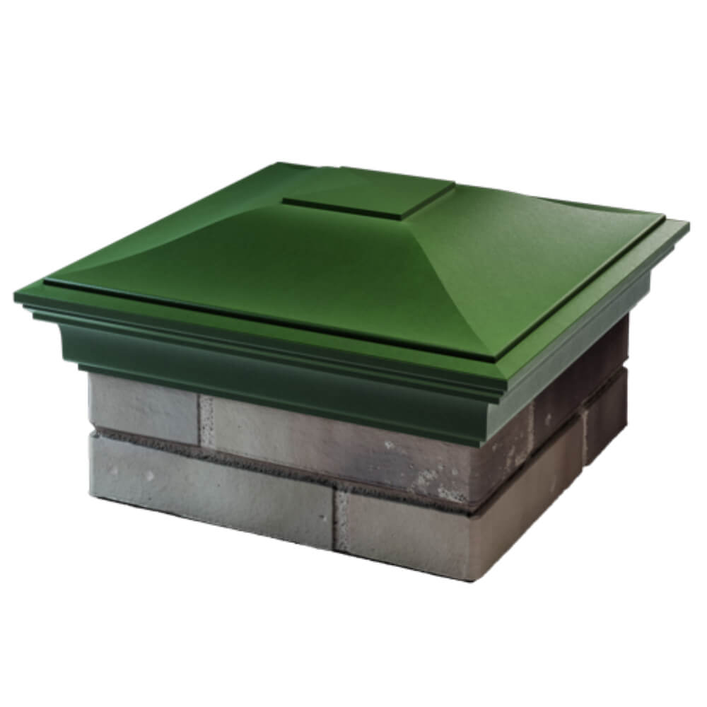 Колпак Zking Монблан Зеленый на столб 1.5х1.5 кирпича (385х385мм) в Сертолово фото