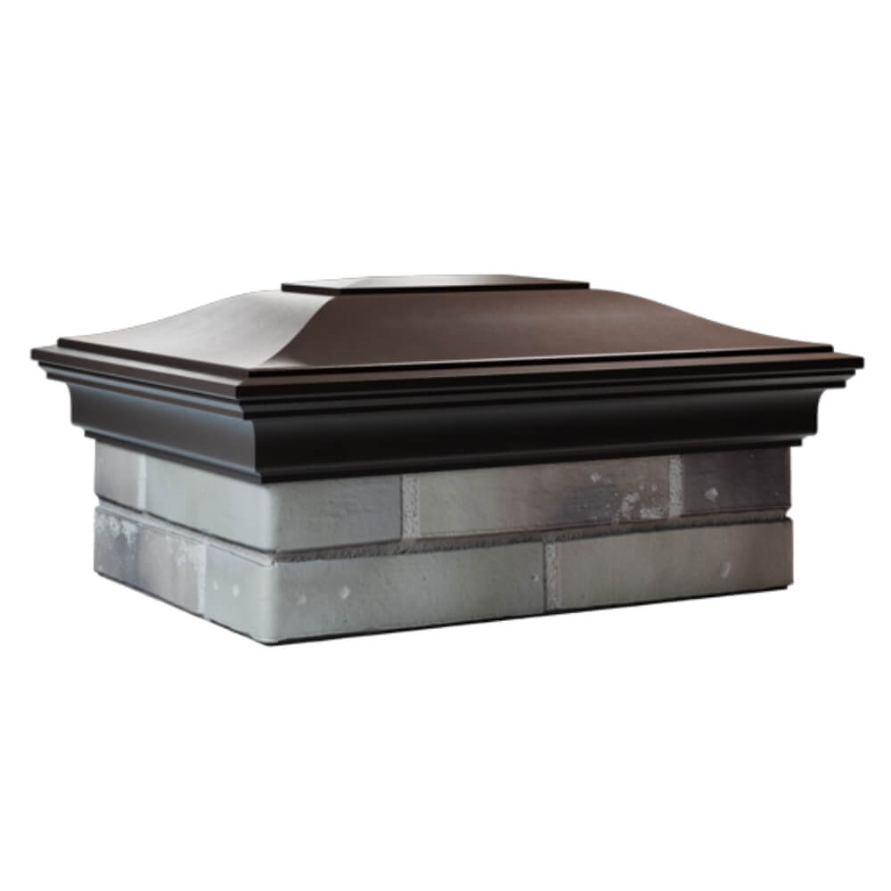 Колпак Zking Монблан Коричневый на столб 2х1.5 кирпича (515х385мм) в Сертолово фото