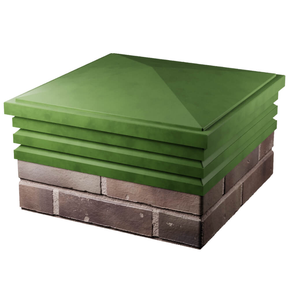 Колпак Zking Бона ХайТек Зеленый на столб 2х2 кирпича (513х513мм) в Сертолово фото