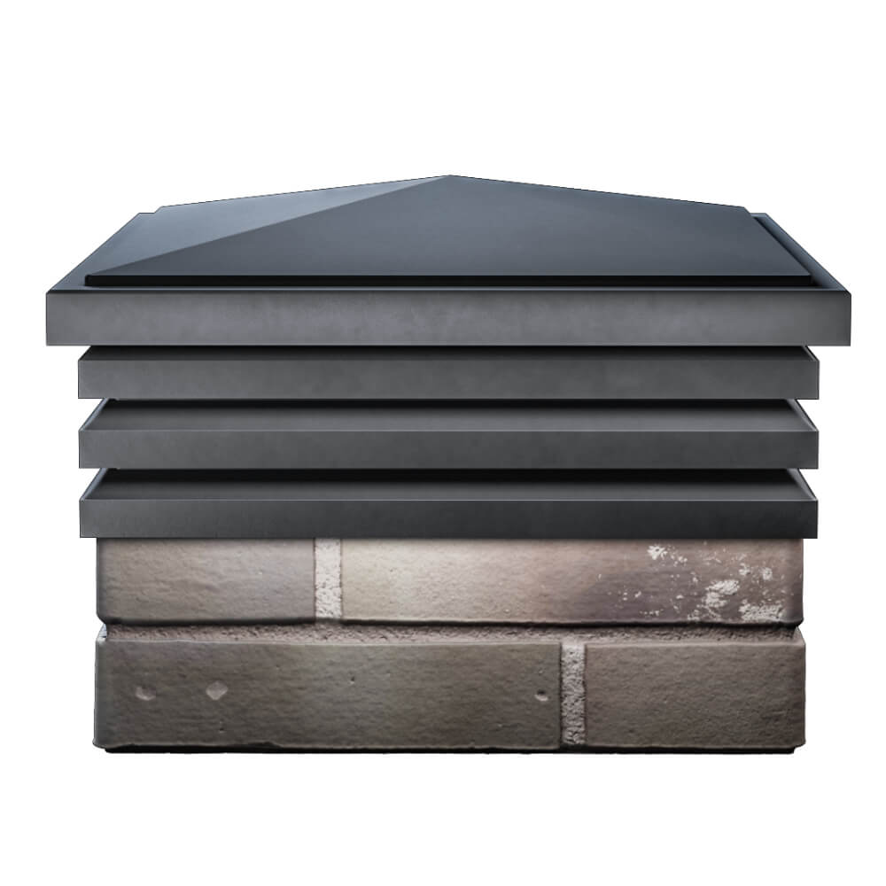 Колпак Zking Бона ХайТек Серый на столб 1.5х1.5 кирпича (385х385мм) Сертолово фото