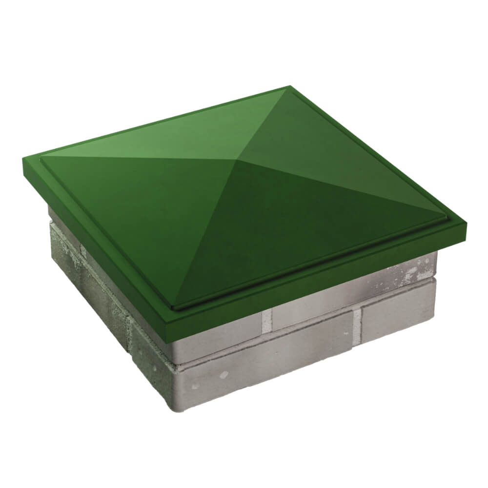 Колпак Zking БонаМоно Зеленый на столб 1.5х1.5 кирпича (385х385, 400х400мм) в Сертолово фото