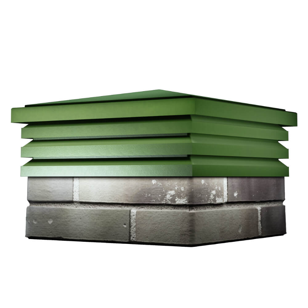 Колпак Zking Бона ХайТек Зеленый на столб 1.5х1.5 кирпича (385х385мм) в Сертолово фото