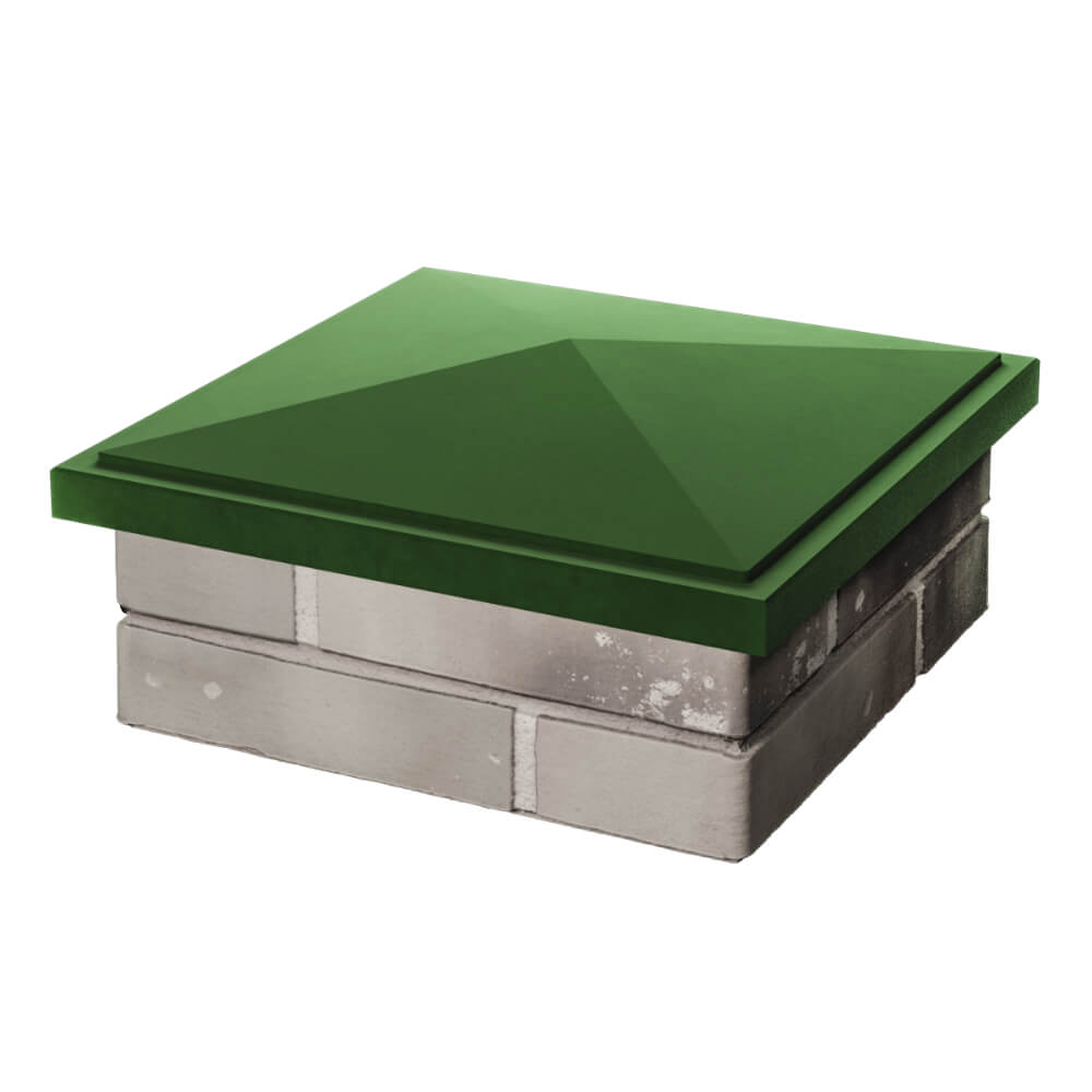 Колпак Zking БонаМоно Зеленый на столб 1.5х1.5 кирпича (385х385, 400х400мм) в Сертолово фото