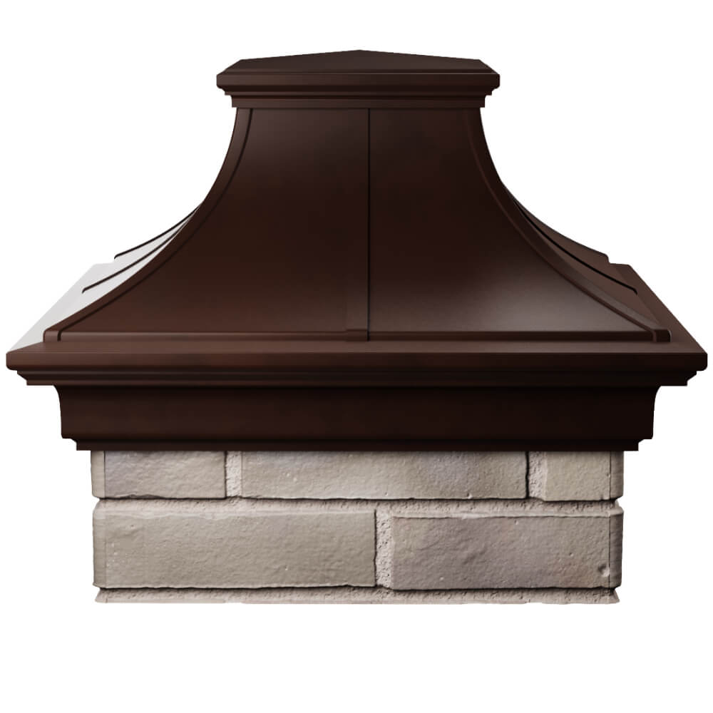 Колпак Zking Монблан Премиум Коричневый на столб 1.5х1.5 кирпича (385х385мм) Сертолово фото