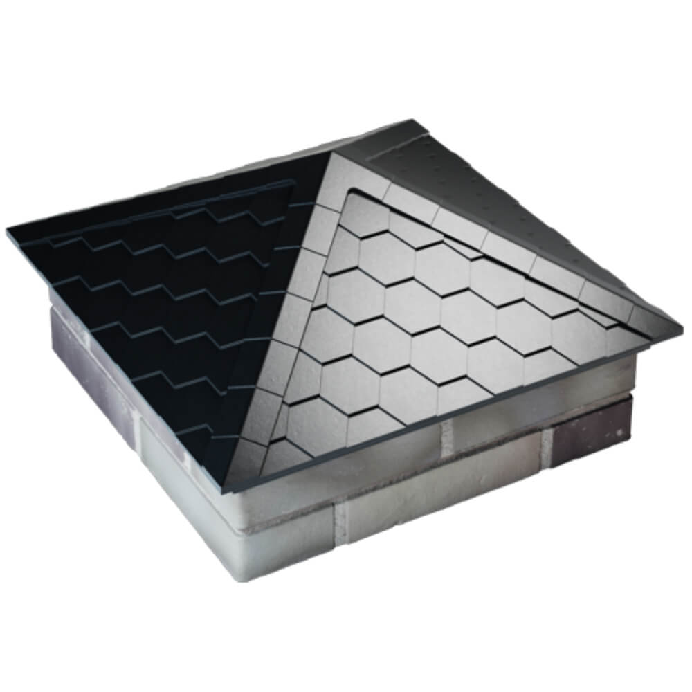 Колпак Zking Эверест Черный на столб 2х2 кирпича (535х535мм) Сертолово фото