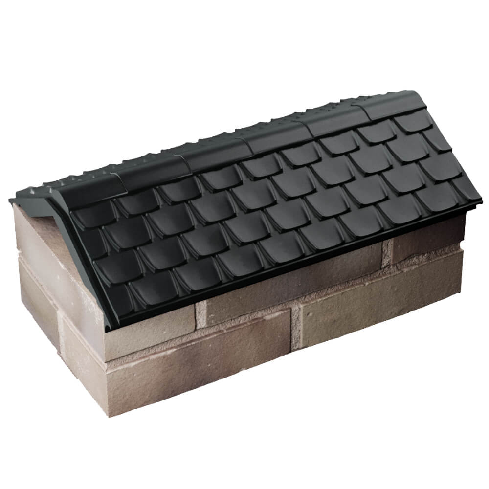 Парапет Zking Эльбрус Черный с посадкой на 1 кирпич (255мм) в Сертолово фото