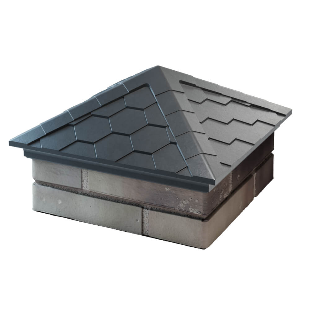 Колпак Zking Эверест Серый на столб 1.5х1.5 кирпича (390х390мм) в Сертолово фото