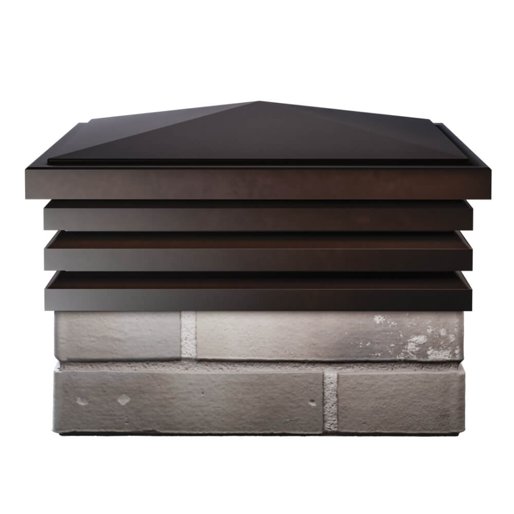 Колпак Zking Бона ХайТек Коричневый на столб 1.5х1.5 кирпича (385х385мм) Сертолово фото