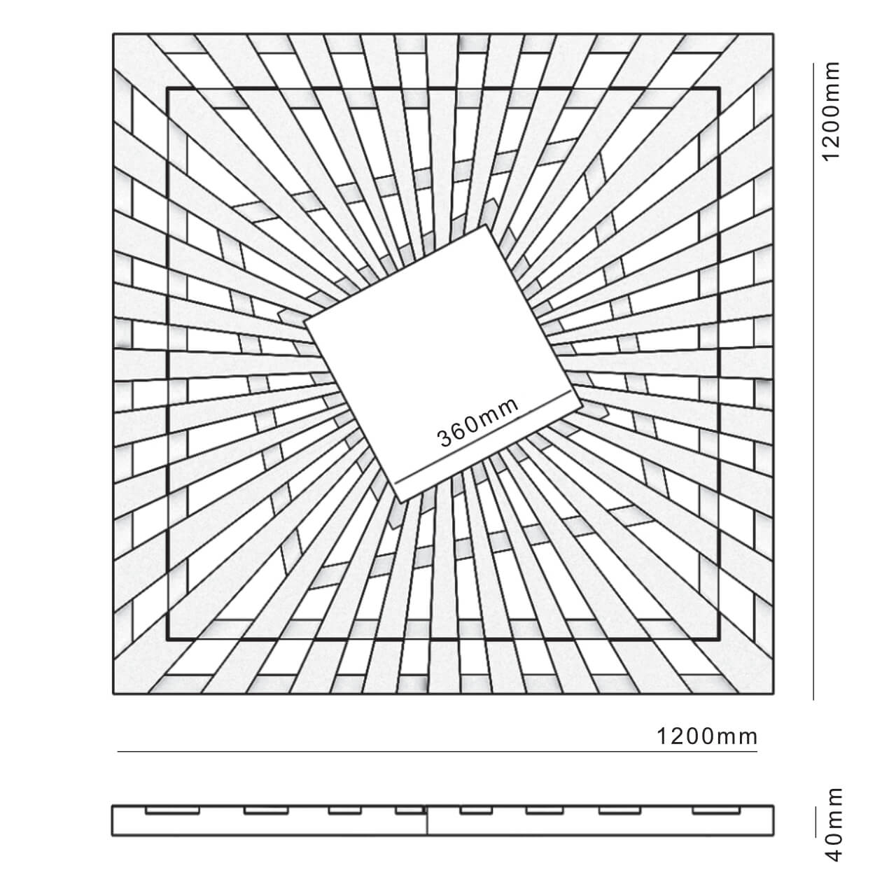 Приствольная решетка для дерева ZKING ATMOSPHERE 1.2х1.2м Черная в Сертолово фото